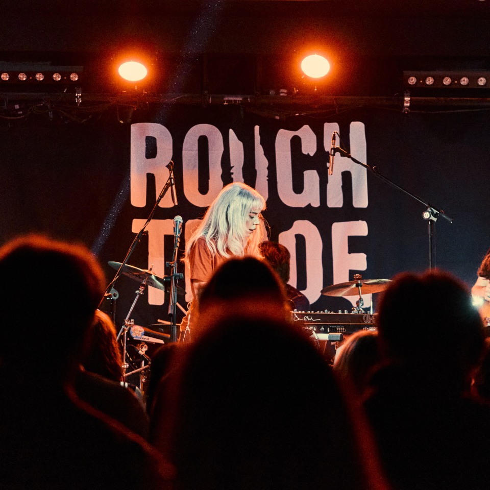 A Rough Trade concert stage.