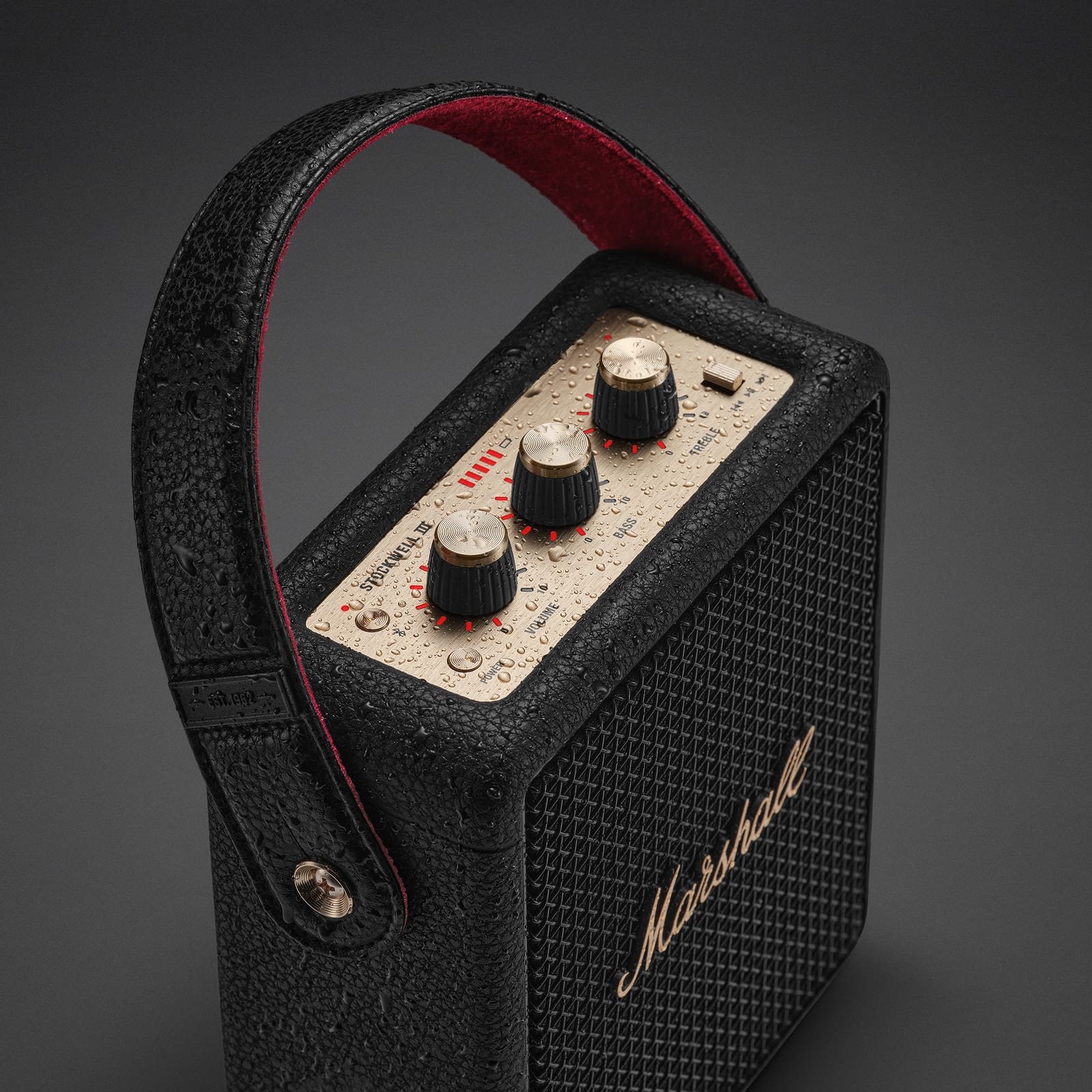 Marshall Stockwell III Portable Speaker, цвет: Чёрный / Золотой — фото 9