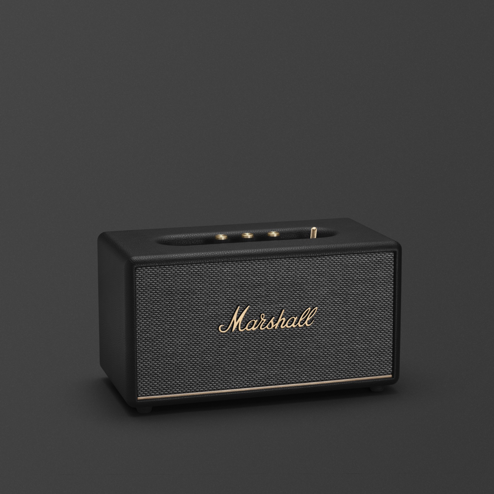 Stanmore III Black, the ultimate Marshall home speaker in black and gold.