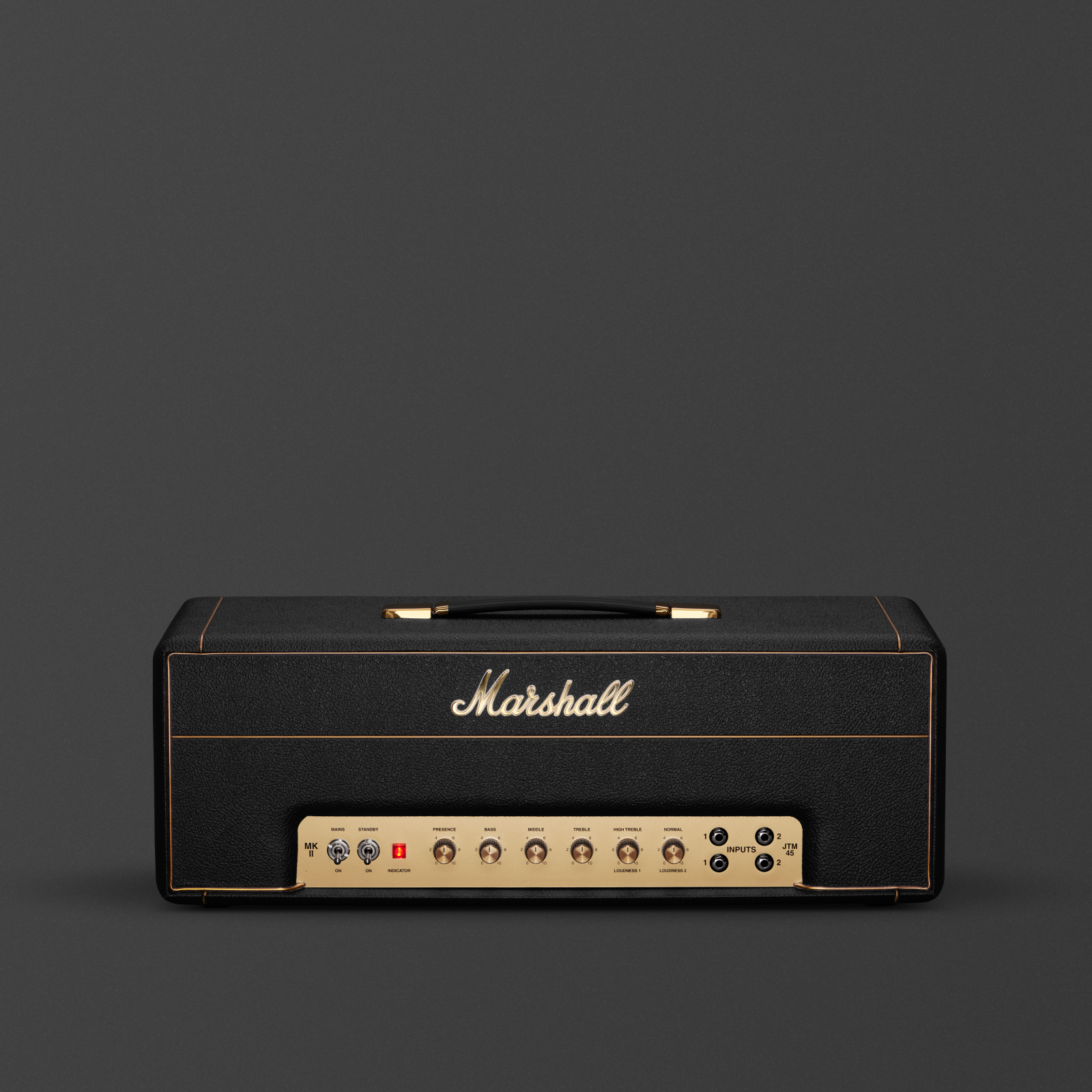 A image of Marshalls JTM45 2245 front in black and gold