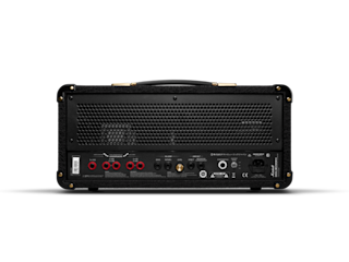 La parte trasera del amplificador Studio 900 Head sobre fondo transparente