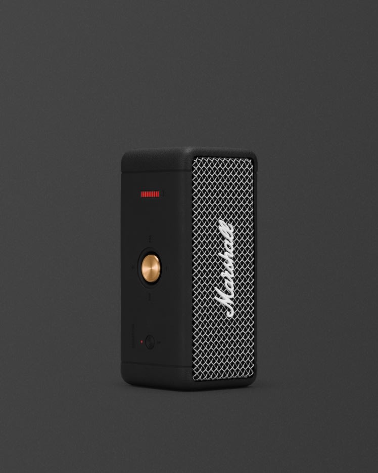 Marshallから最もコンパクトなポータブルスピーカーEmbertonが発売 Emberton コンパクトなデザインとパワフルなサウンドのポータブル