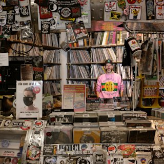 The record store Coretex Records localised in Berlin-Kreuzberg.