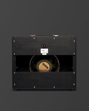 Plan du panneau arrière du 1974CX 1x12 Handwired Cabinet sur la page Support Articles.