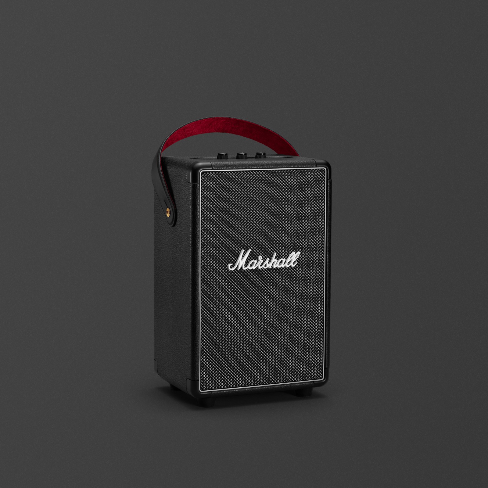 The Marshall TUFTON BLACK is a sleek and compact black speaker that delivers powerful and crisp sound.