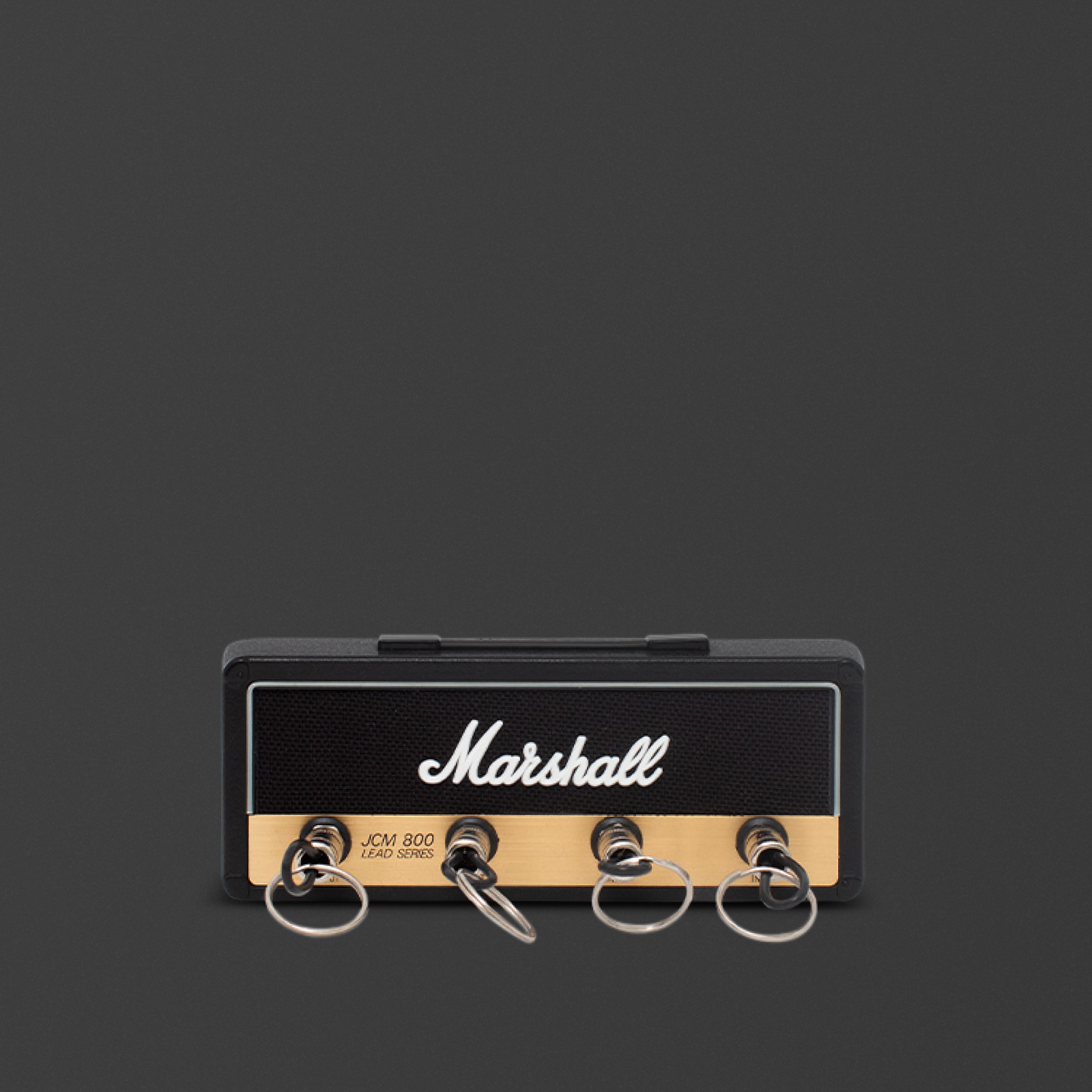Llavero estilo amplificador inspirado en el JCM800 en negro y dorado