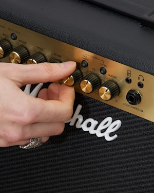 The control panel from one of the MG Series Marshall amplifier