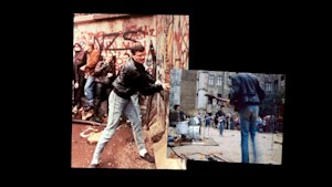 Destruction du mur de Berlin en novembre 1989. Un concert de guérilla punk a lieu à Berlin-Est en 1985.