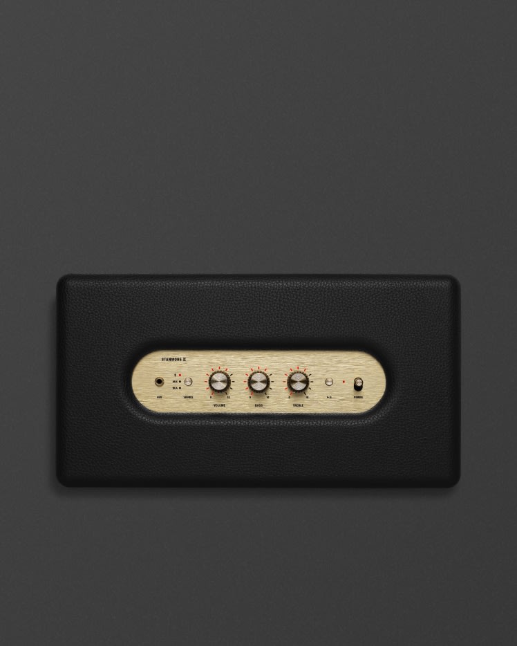Control buttons of the Marshall Stanmore II Black Bluetooth Speaker.