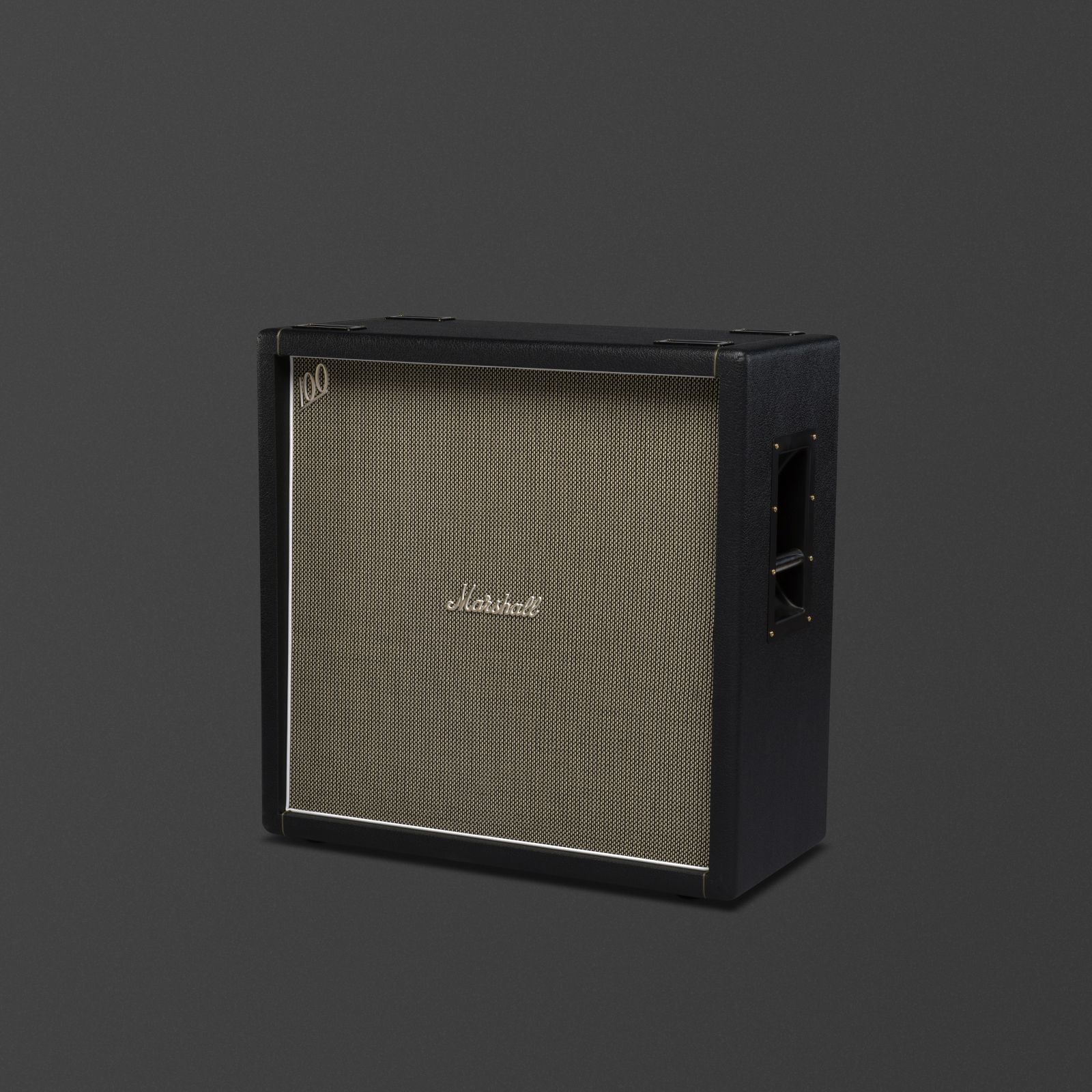 Caja acústica Marshall 1960BHW con aspecto vintage.  