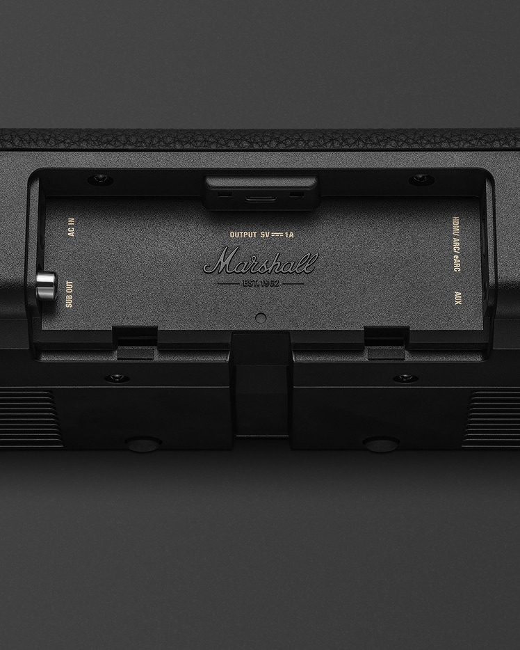 Heston 60 Black - 没入型TVサウンドバー | Marshall.com