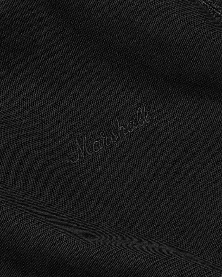 The Marshall Standard Issue Hoodie script in black close up