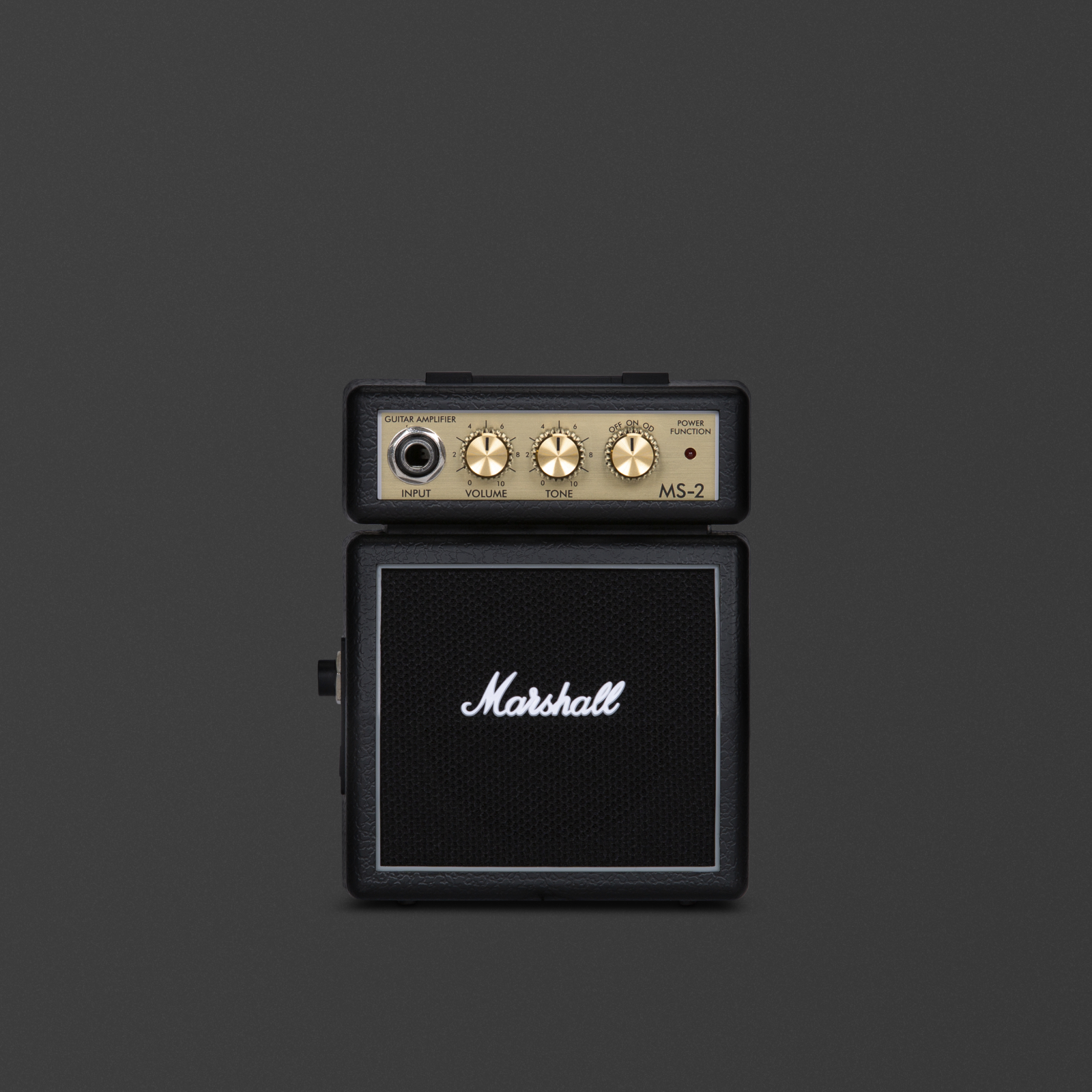 Small microamplifier in black color from Marshall