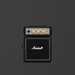 Small microamplifier in black color from Marshall