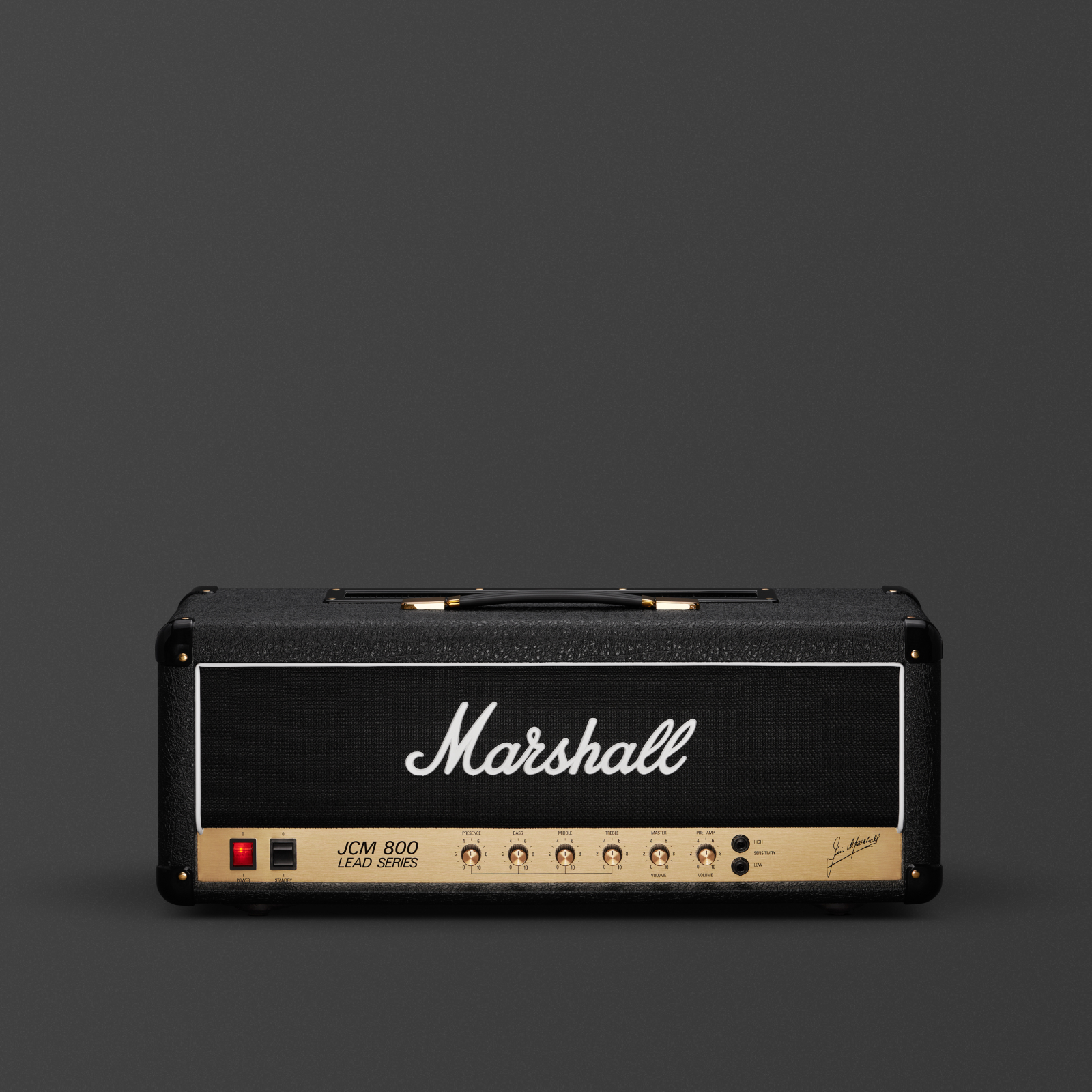 Marshall JCM800 2203 in black and brass
