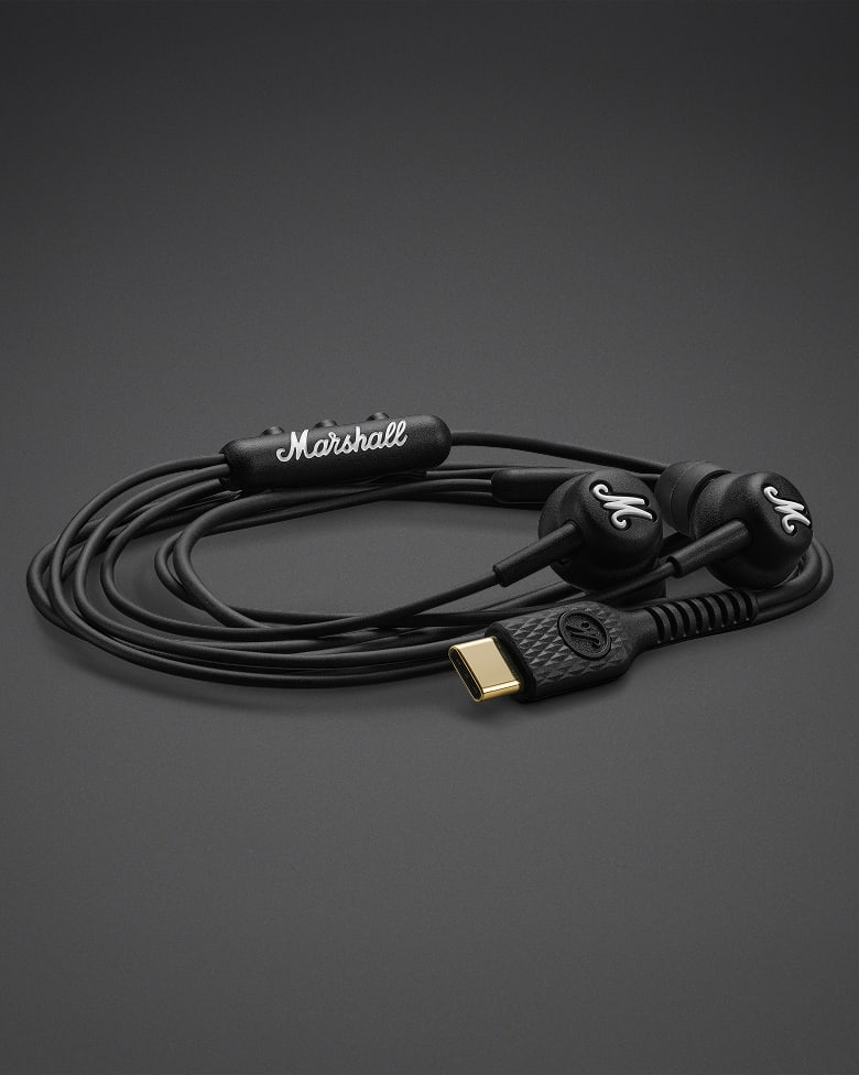 Marshall MODE USB-Cイヤホン Marshall Mode USB C In ear Wired Earbuds with Built in Microphone イヤホン