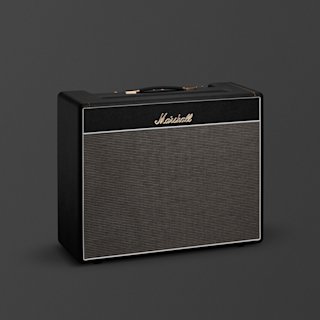A black Marshall 1962 guitar amplifier with the Marshall logo, featuring a front speaker grille, photographed against a plain dark background.