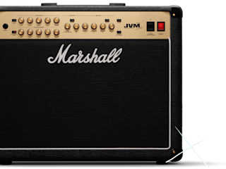 The Marshall JVM215 Combo amplifier image cropped on the left side.