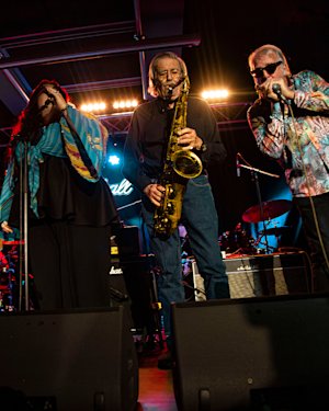 Terry Marshall playing Saxophone.