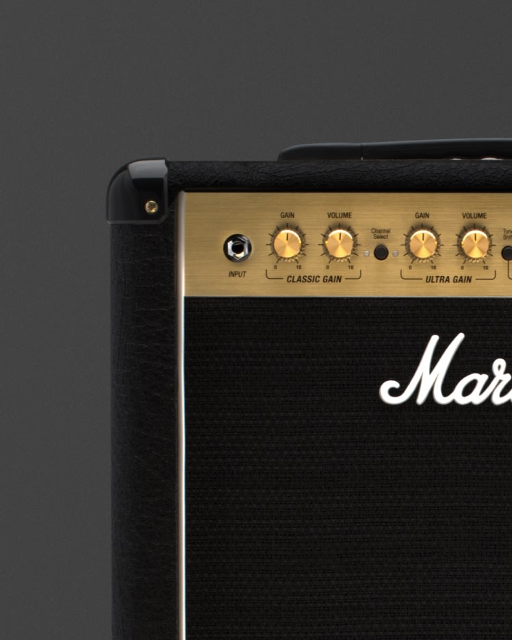 Left upper part of the Marshall DSL5 Combo.
