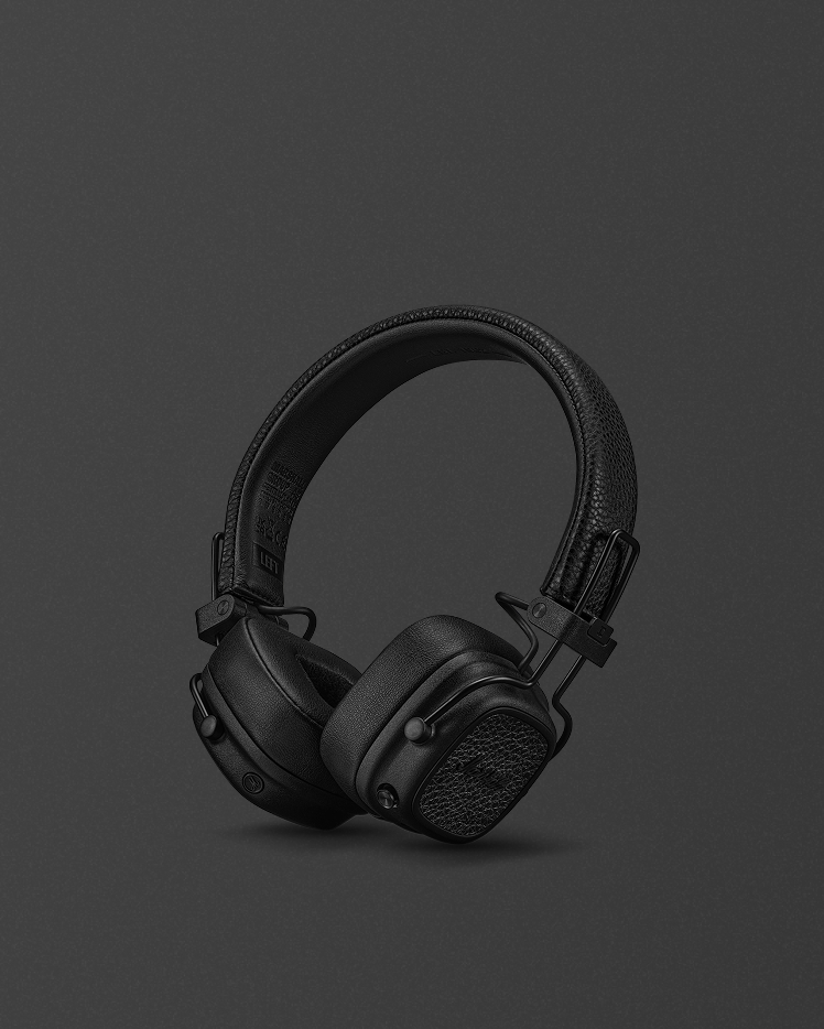 Major V wireless headphones in Pitch Black | Marshall.com