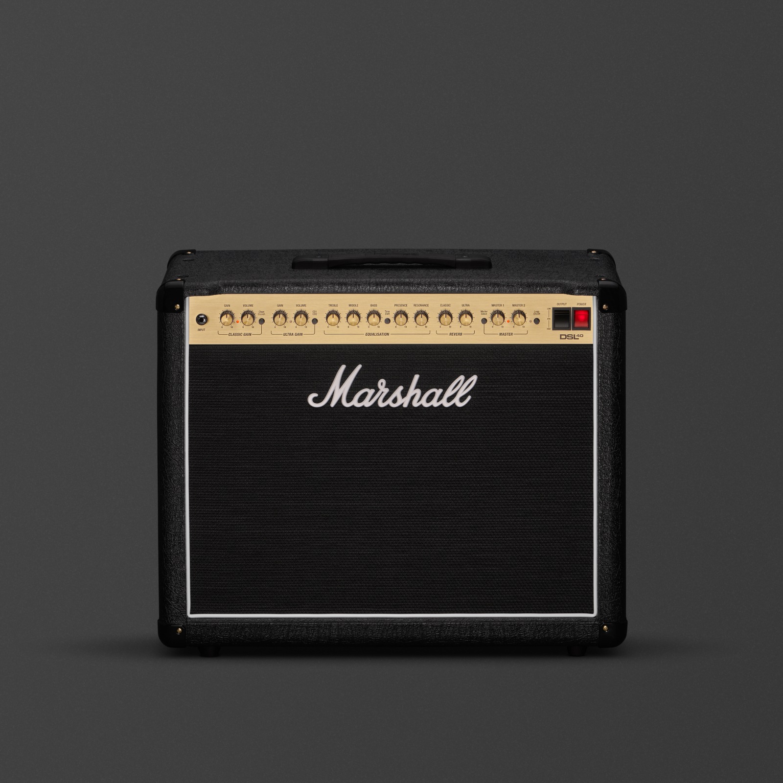 A image of Marshalls DSL40 Combo in black and gold