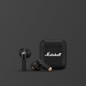 Auriculares Marshall Minor IV true wireless en negro.