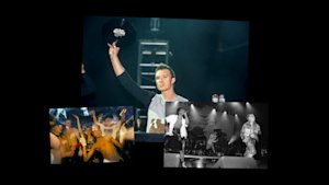 Ravers gather at parties in the UK in 1997. Liam Howlett DJing at Resolution. The Prodigy’s Liam Howlett performs using Marshall hardware at a New Year’s party, 2000.