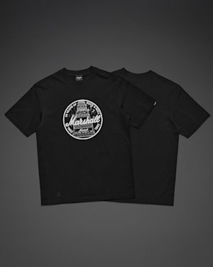 Two Marshall Heritage Reissue ‘20 Years’ T-shirt front and back