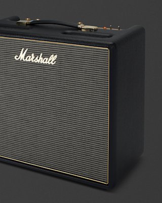 An angled image of the 'Marshall Origin20 Combo' amp.