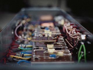 The interior of the 1959 Modified amplifier.