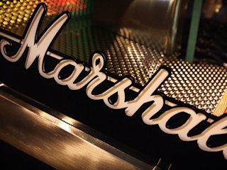Marshall logo on the Marshall Jukebox.