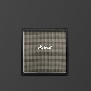 Recinto 1960AX de Marshall con una tela de rejilla a cuadros de los años 70.