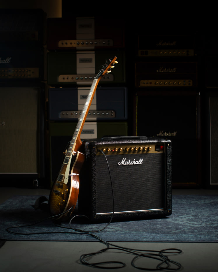 Marshall DSL20C en estudio con guitarra