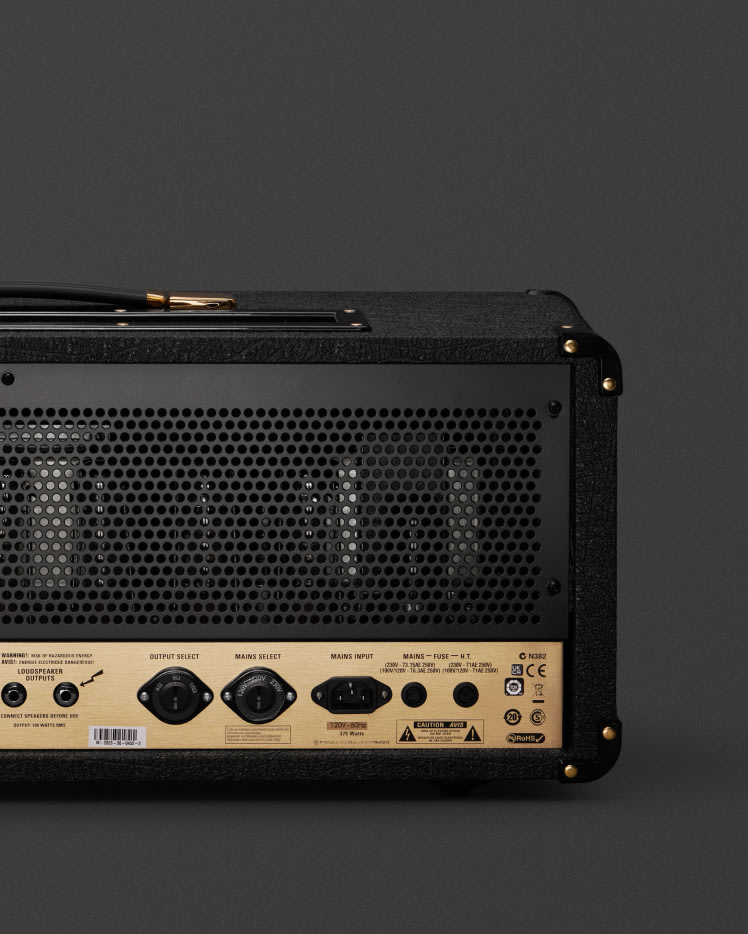 A zoomed in Image of Marshalls JCM800 2203 Head