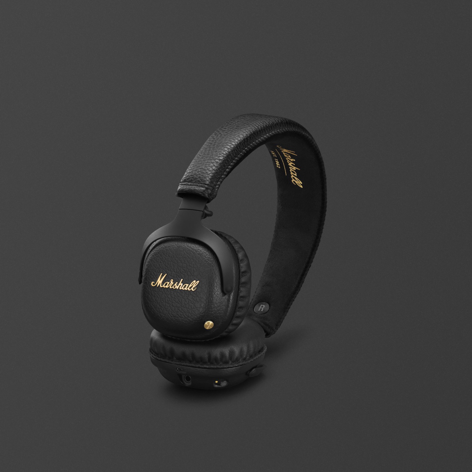 Mid ANC Black headphones front view.