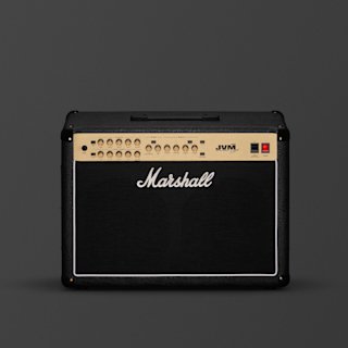 Marshall JVM205C in gold and black on grey background