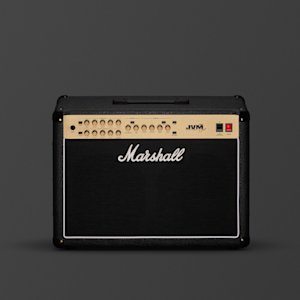 Marshall JVM205C in gold and black on grey background