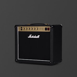 A black Marshall Studio Classic Combo guitar amplifier with brass control panel and knobs, set against a plain dark background.