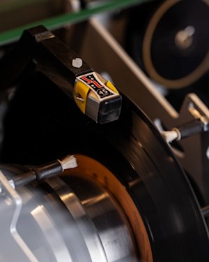 A vinyl playing in the Marshall Jukebox