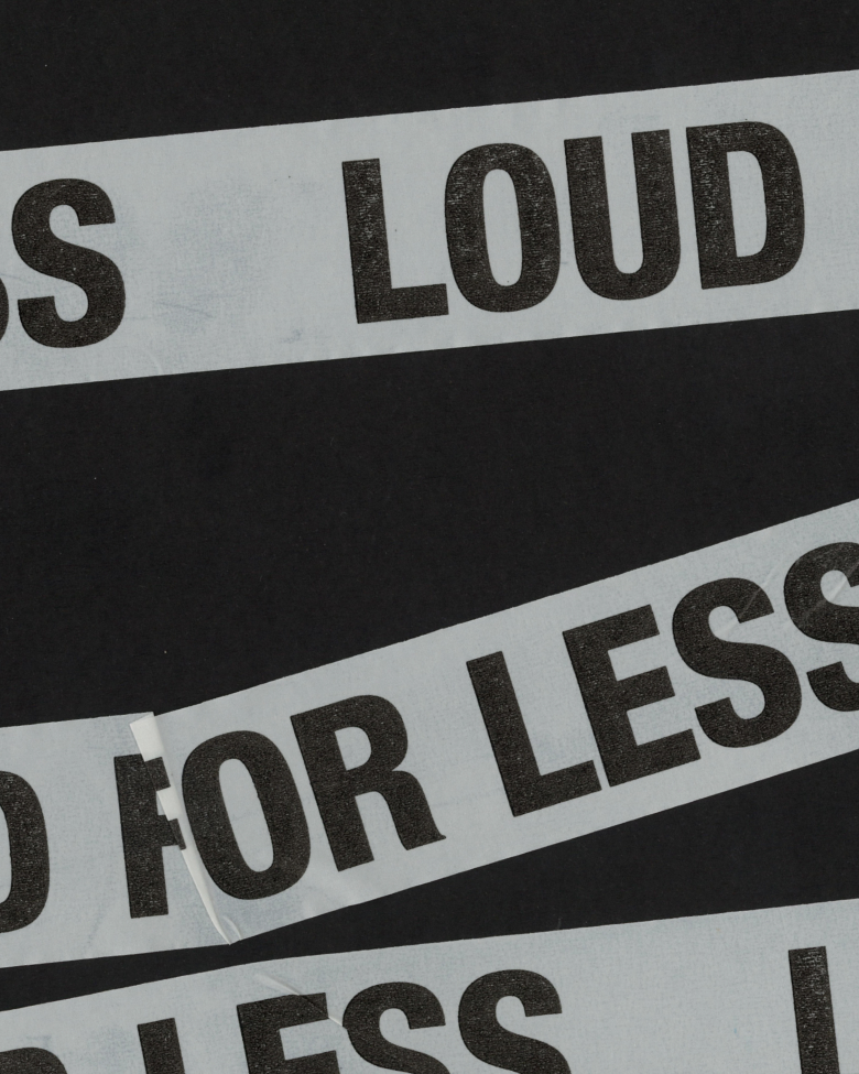 Loud for less tape in Black and white 