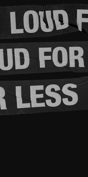 Multiple tapes with the 'LOUD FOR LESS' message written in it