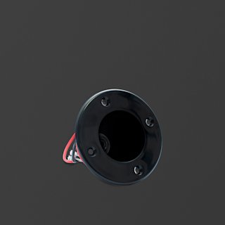 Black and red Marshall jack socket plate.