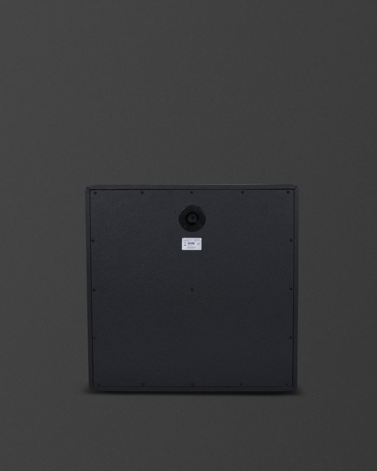 Back of Marshall's Origin412B black cabinet.
