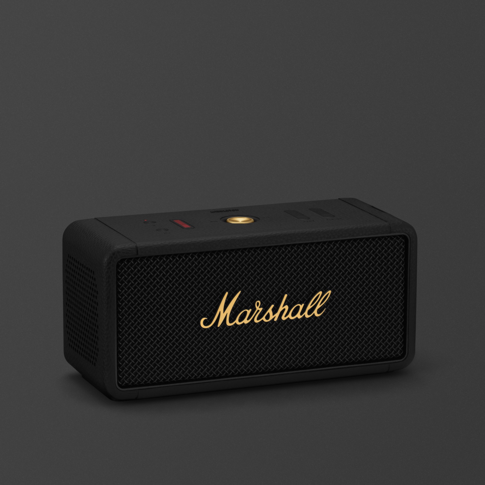 The MIDDLETON BLACK AND BRASS portable speaker is your perfect companion for on-the-go tunes.