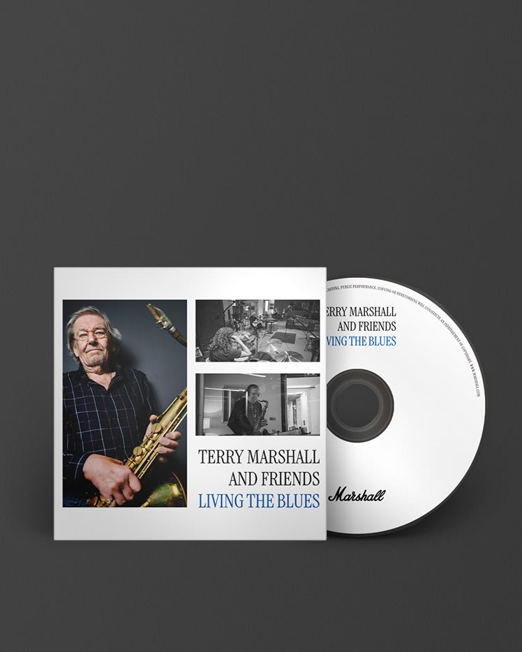 The record 'Living The Blues' cd cover