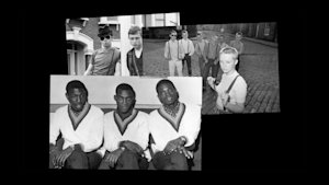 Un collage de skinheads y rudeboys, la foto enfocada es de Desmond Dekker