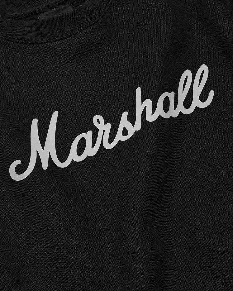 The Marshall Standard Issue Script Sweatshirt black front detail