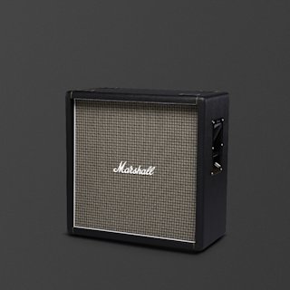 A black Marshall 1960BX guitar amplifier with a mesh front grille and side handle is shown against a plain dark background.