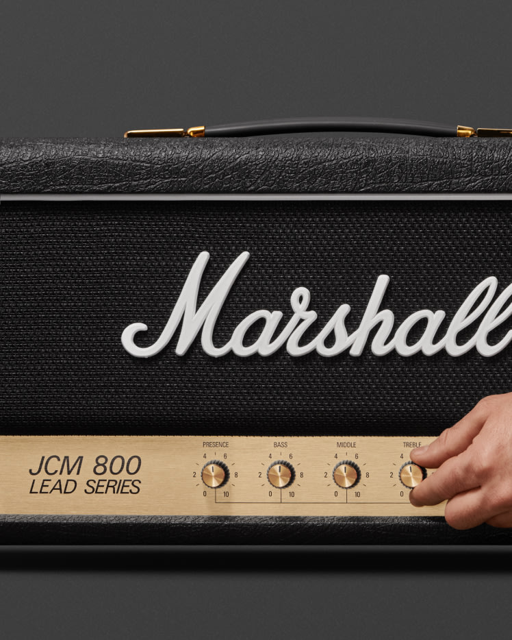 A zoomed in image of Marshall JCM800 2203 head